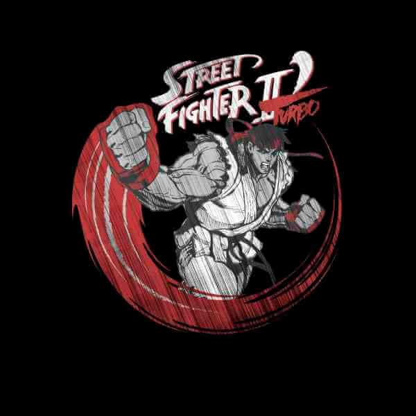 Street Fighter RYU Sketch Men's T-Shirt - Black - S