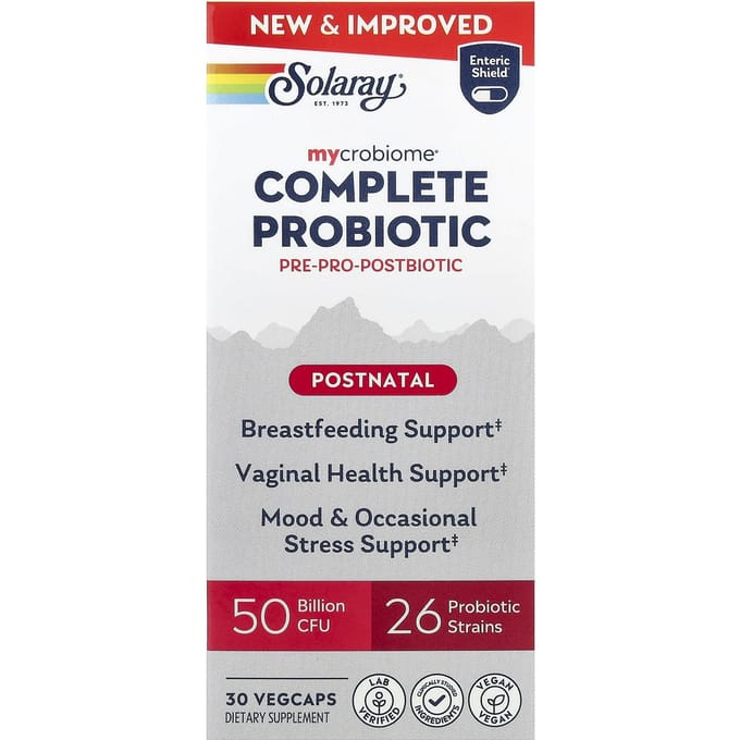 Solaray, Mycrobiome®, Complete Probioticum, Postpartum, 30 Veggie Capsules