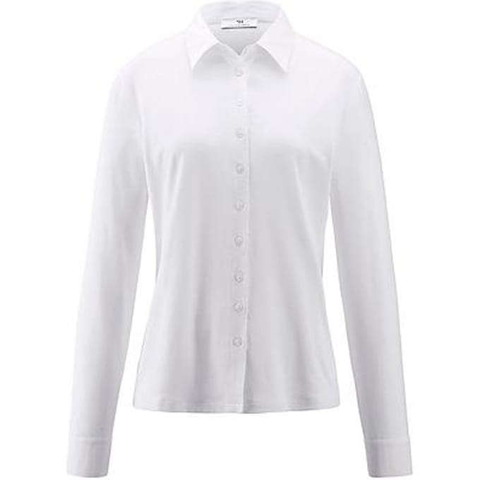 Jerseyblouse Van Peter Hahn wit