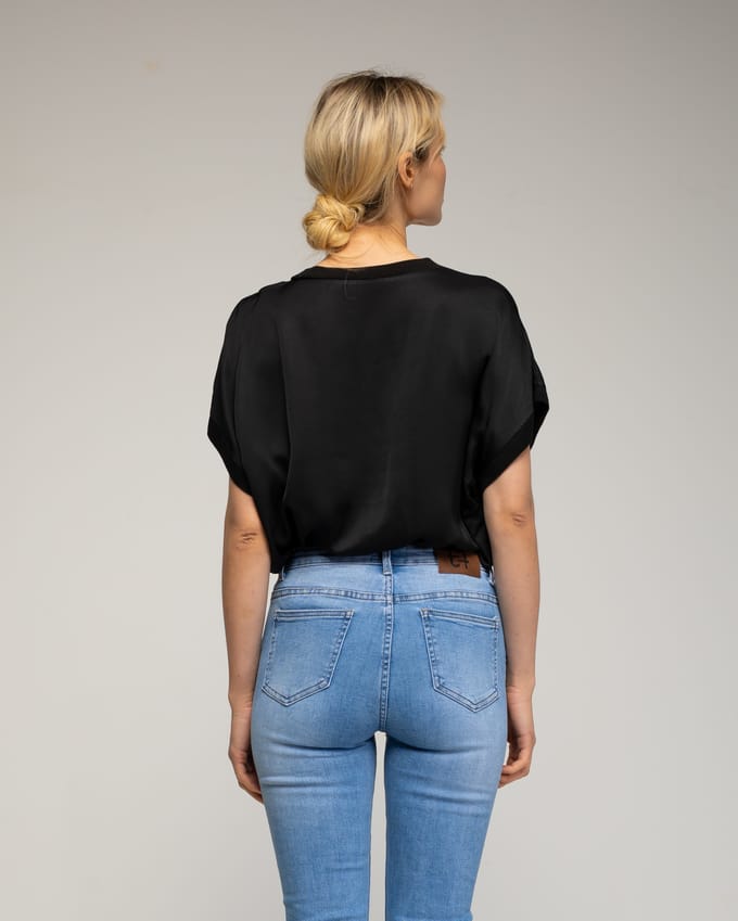 Oversized satijnen top