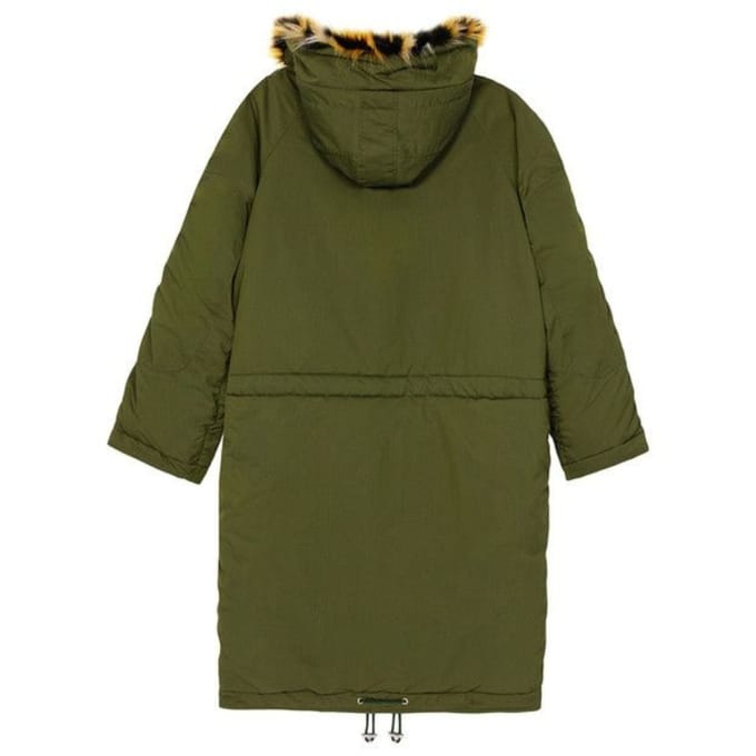 Kenzo gewatteerde parka donker kaki groene jas