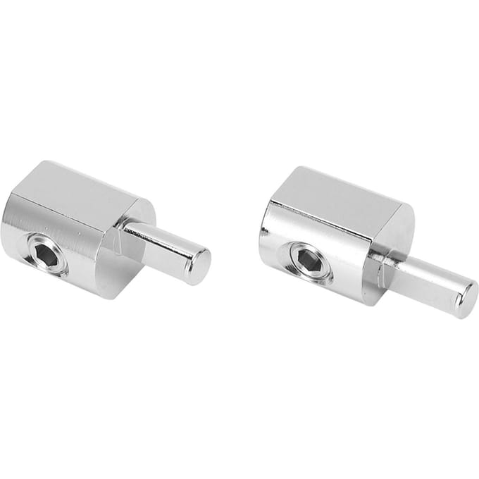 2 stuks Versterker Ingangsverloopadapter 10 Gauge naar 4 Gauge Vernikkeld 6061 Aluminium voor Auto's Boten white