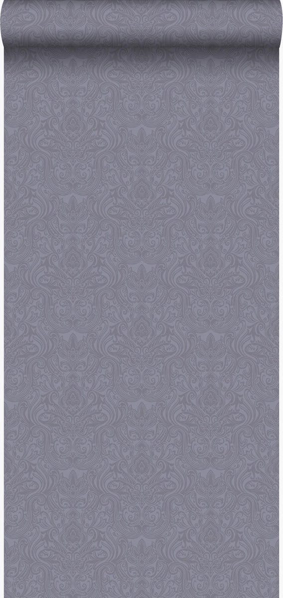 Origin Wallcoverings behang ornamenten paars en grijs - 53 cm x 10.05 m - 346534