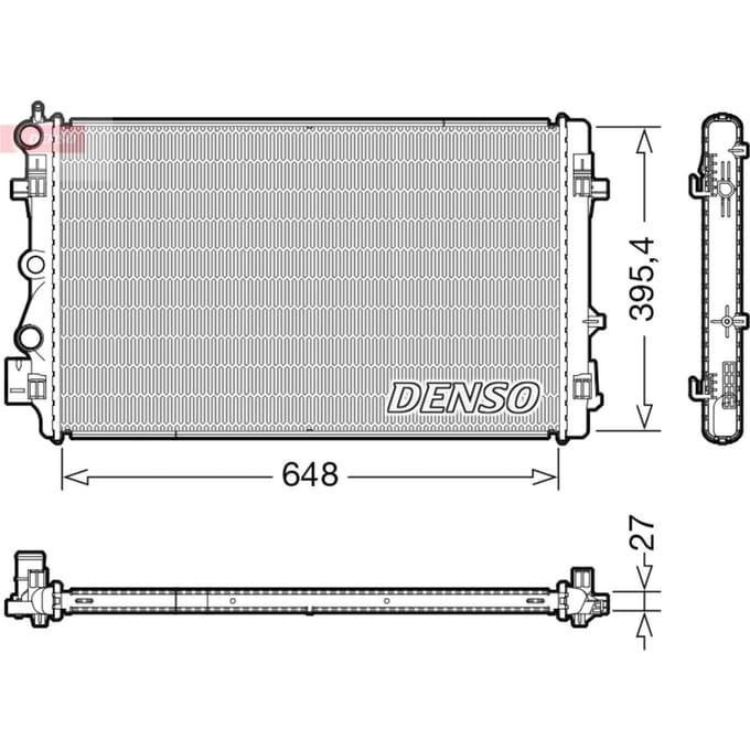 Radiator, motorkoeling DENSO DRM32051