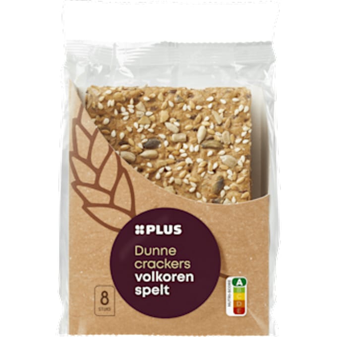 Dunne crackers volkoren spelt