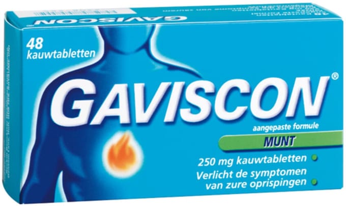 Gaviscon Kauwtabletten Pepermunt - 2 x 48 tabletten