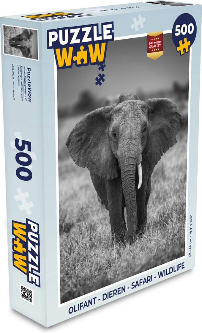 Puzzel Olifant - Dieren - Safari - Wildlife - Legpuzzel - Puzzel 500 stukjes