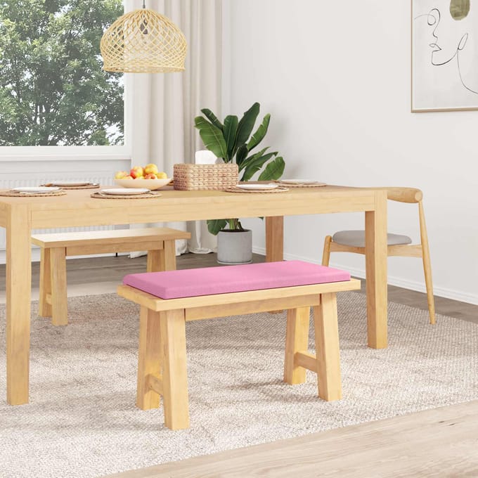vidaXL - Bankkussen - Stof - Roze - Diepte - 35 - cm