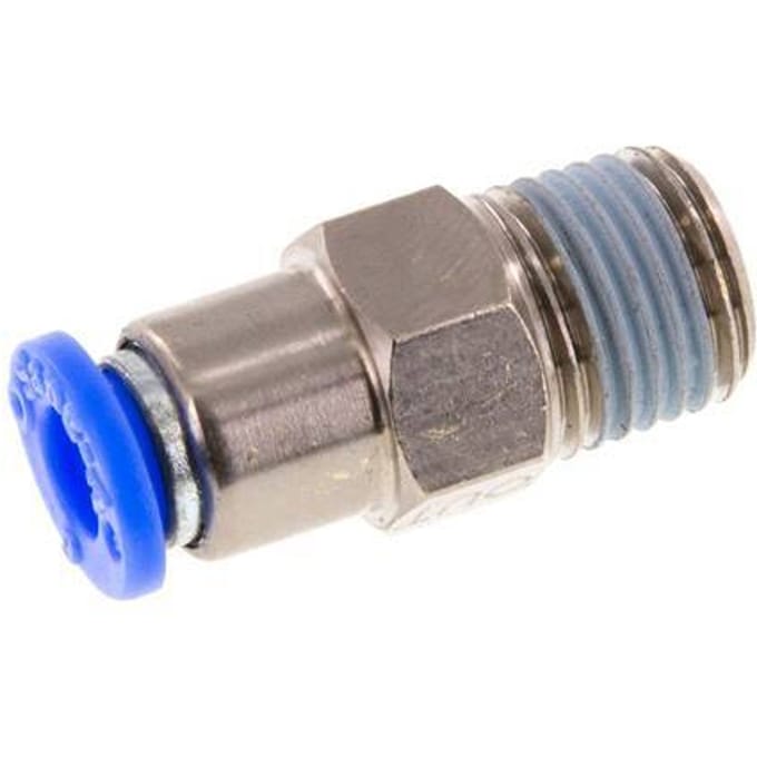 6mm & R1/4'' Regeling-In Vernikkeld Messing/PBT Terugslagklep Insteekkoppeling Buitendraad 0.2-10 bar