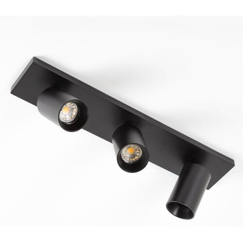 KS Verlichting Mila 3 Opbouwspot Zwart/Zwart