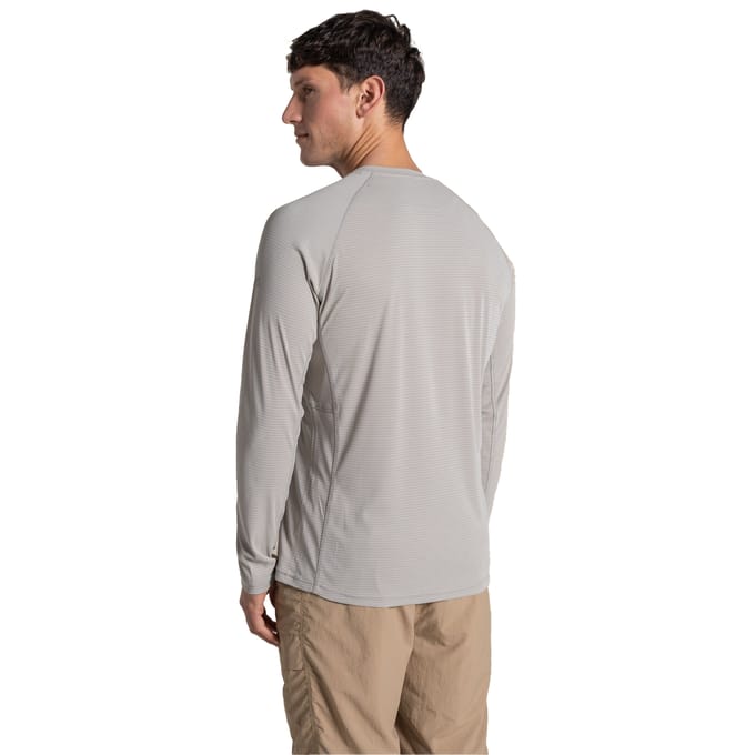Craghoppers Heren SolarShield+ Nosilife T-shirt met lange mouwen (Perkament)