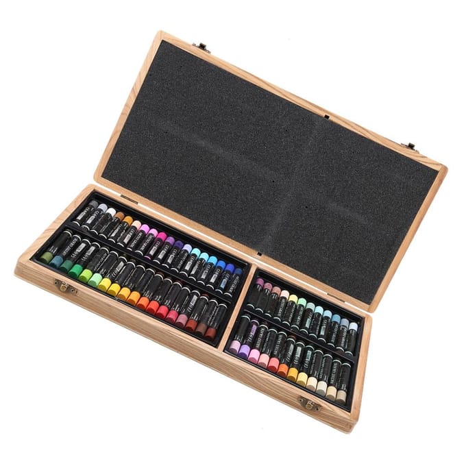 Delgreen 60 Kleuren Zware Oliepastel Olieverfstick Schone Kunst Schilderen Krijtset black