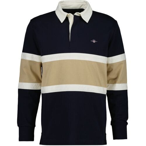 Gant Trui Cut And Sewn Multi Stripe Rugger Avond Blauw / male