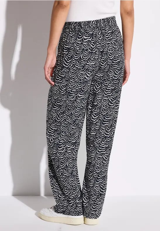 Broek met gedessineerde Wide Legs