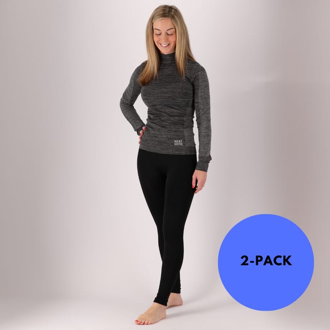 Heatkeeper - Thermo legging dames - Zwart - S/M - 2-Stuks - Thermo panty