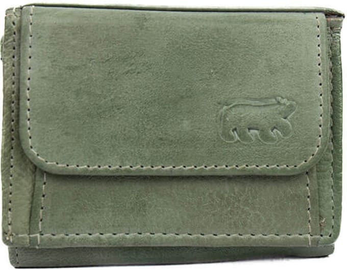 Bear Design Nana Leren Overslagportemonnee - Mint