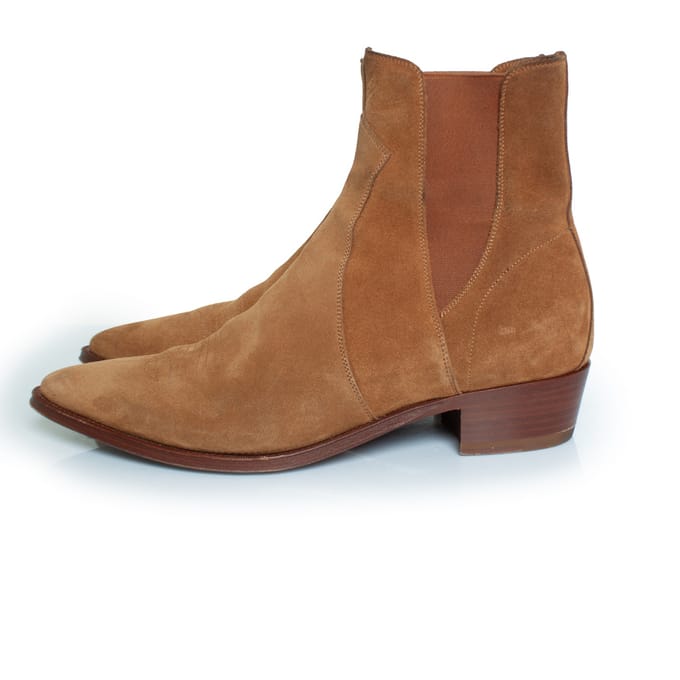 Celine Camarque western Chelsea boots cognac