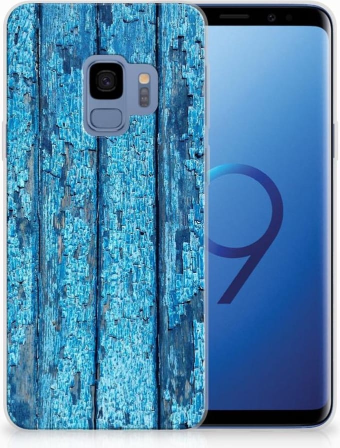 Samsung Galaxy S9 Bumper Hoesje Wood Blue