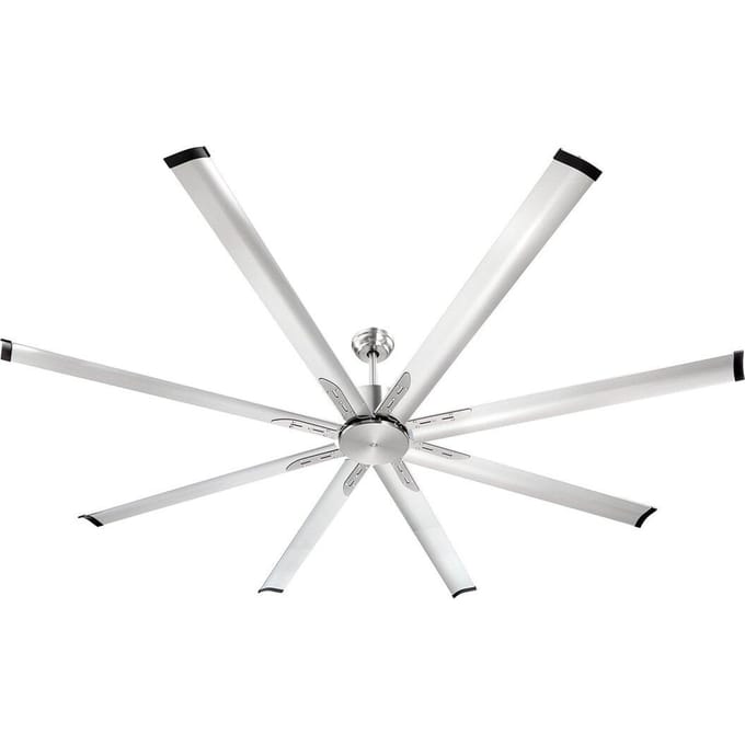 213 cm Aluminium Plafondventilator Zonder Licht Afstandsbediening Geborsteld Nikkel