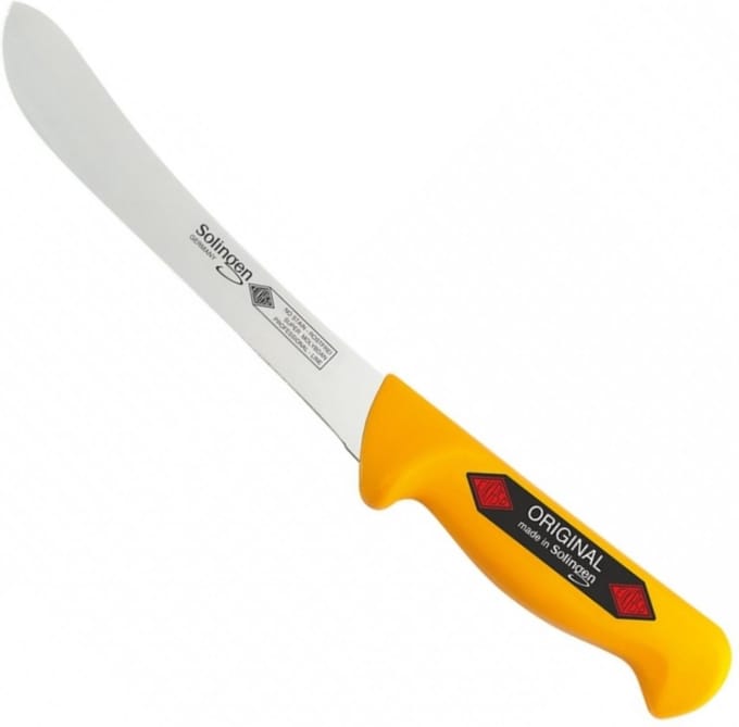 Eikaso Solingen Slachtmes met Semi-Flexibel Lemmet 21 cm – Geel Heft