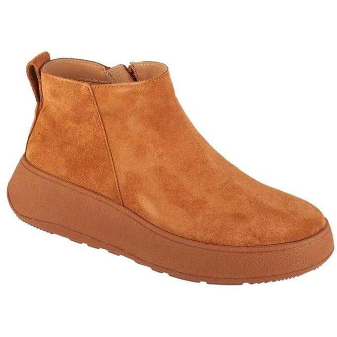 Fit Flop Dames/Dames F-Mode Leren Enkellaarsjes (Bruin)