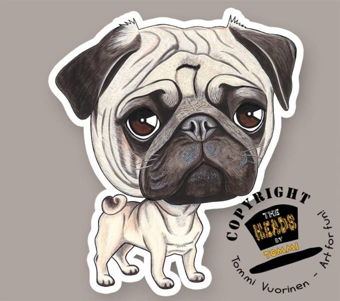 Magneet Hond Mopshond