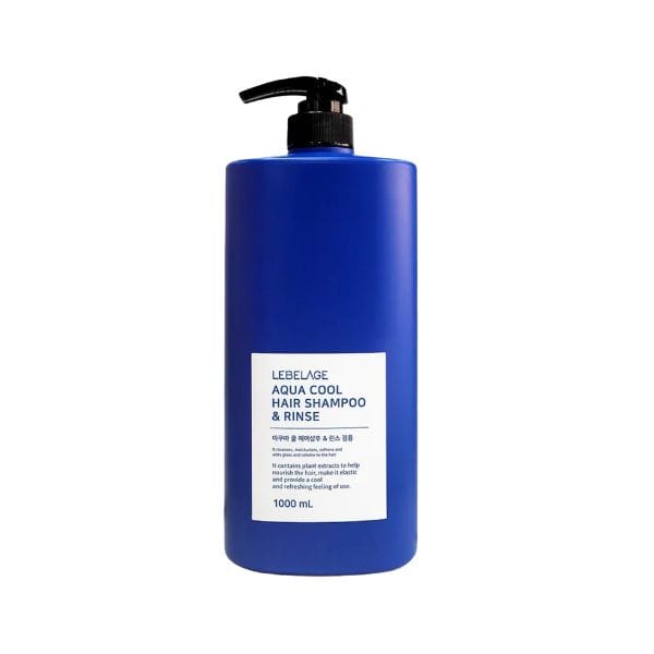 LEBELAGE Shampoing & Après-shampoing Aqua Cool pour Cheveux 1000mL blue