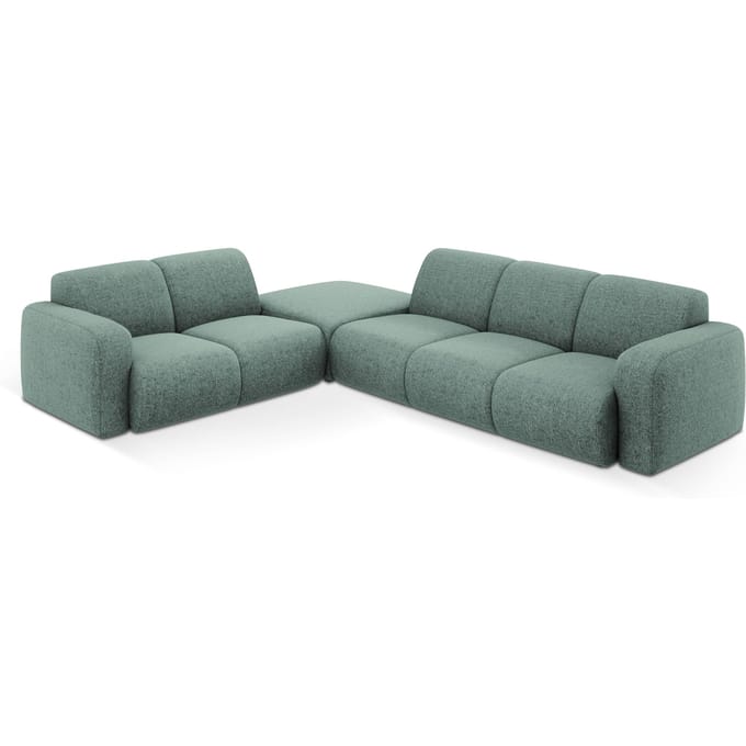 Hoekbank Lola links chenille met hocker | Windsor & Co