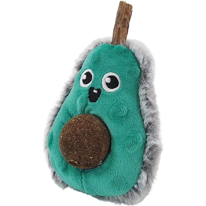 Avocado katten pluche speeltje met matatabi stok en grasbal Nobby Pet