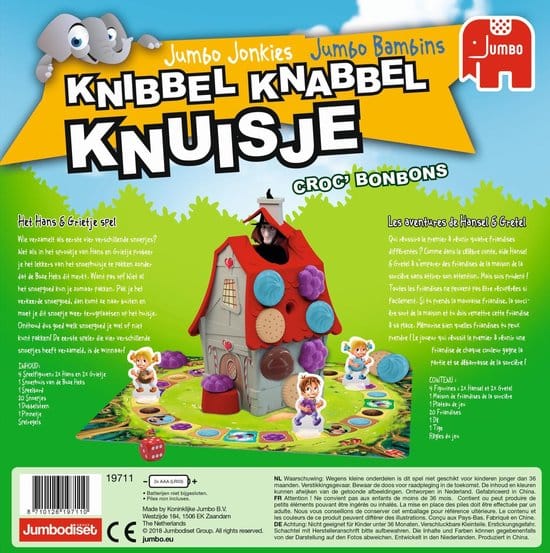 Jumbo - Knibbel Knabbel Knuisje - Nederlands / Frans - Bordspel - vanaf 4 jaar - 2 tot 4 spelers