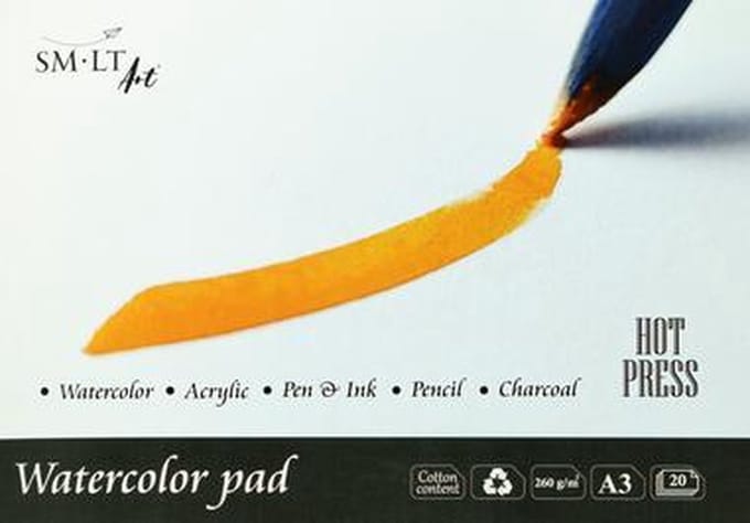 SMLT SMLT Aquarelblok Glad A3 260gr 20 vel