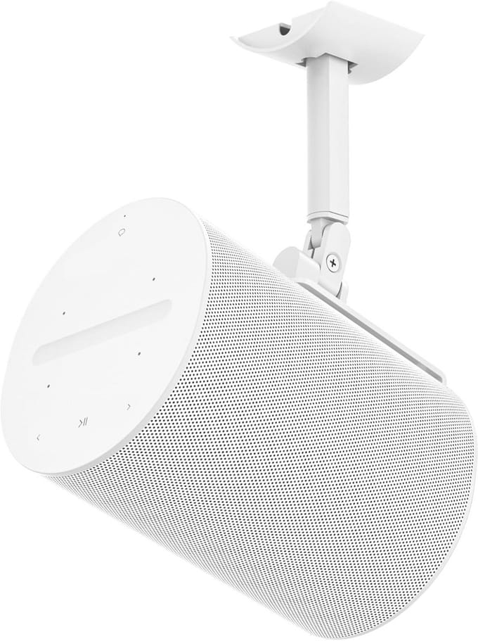 Luidspreker Muurbeugel - Plafondhouder Speaker Mount - Geluid Optimaliseren - Verstelbare Hoek - Tot 15 Pond - Wit