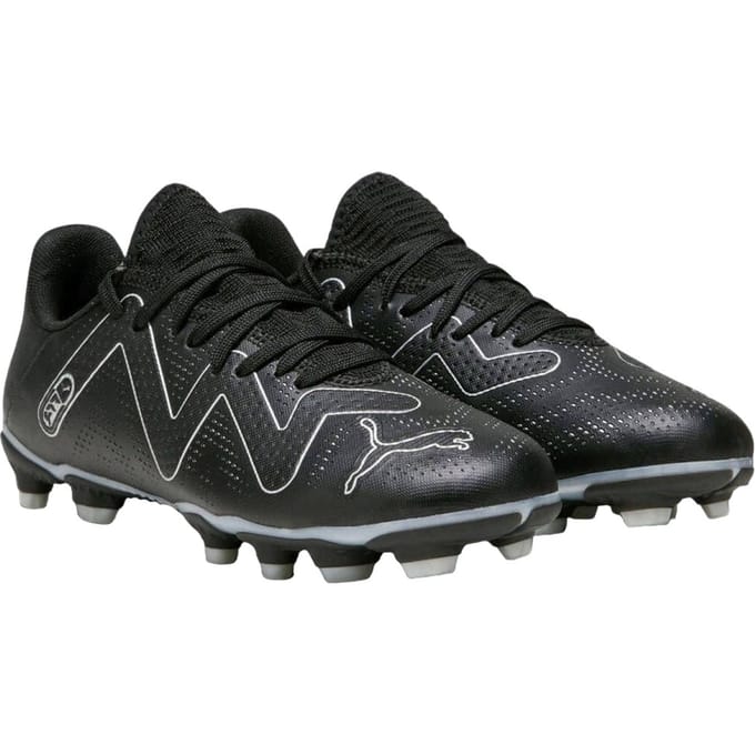 Puma Kinder/kinder Future Play Voetbalschoenen (Zwart/Zilver)