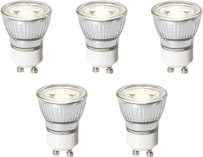 LUEDD Set van 5 GU10 dimbare LED lampen 35mm 4W 230 lm 4000K