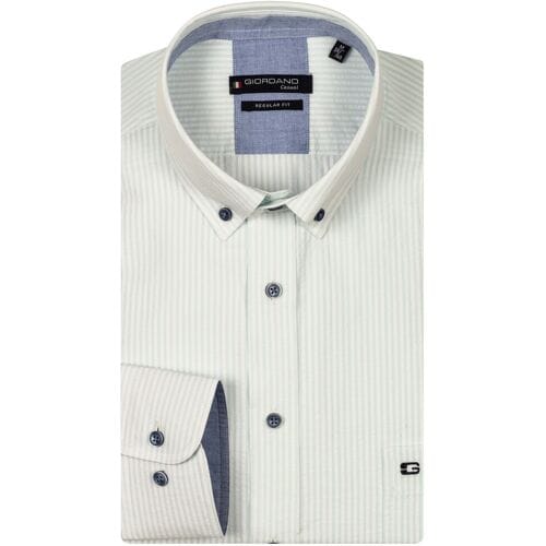 Giordano Overhemd Ivy Seersucker Stripe Appel / male