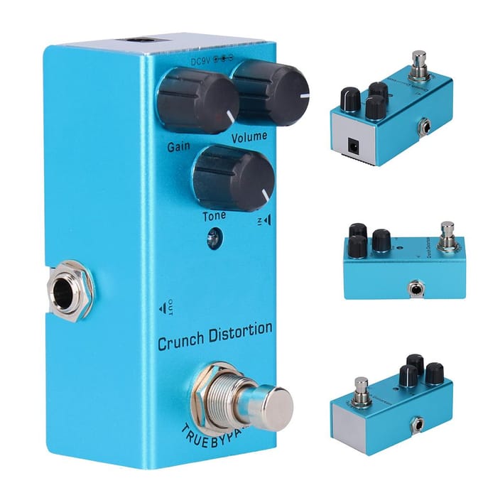 Elektrische Gitaar Effectpedaal Crunch Distortion Mini True Bypass Aluminiumlegering DC 9V JDF?3 black