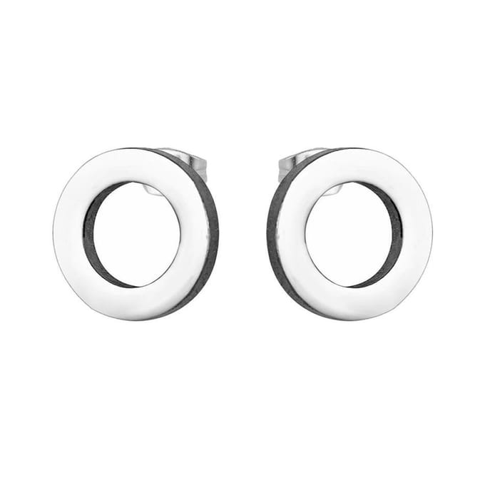 Fako Bijoux® - Oorbellen - Steker - RVS - Stainless Steel - Open Cirkel