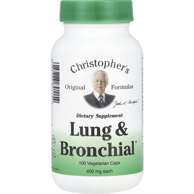 Christopher's Original Formulas, Long & Bronchiaal, 100 Veggie Capsules