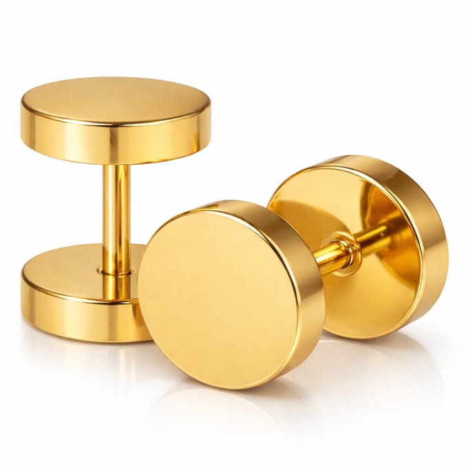 LGT Jewels Stud oorbellen Goudkleurig 4mm