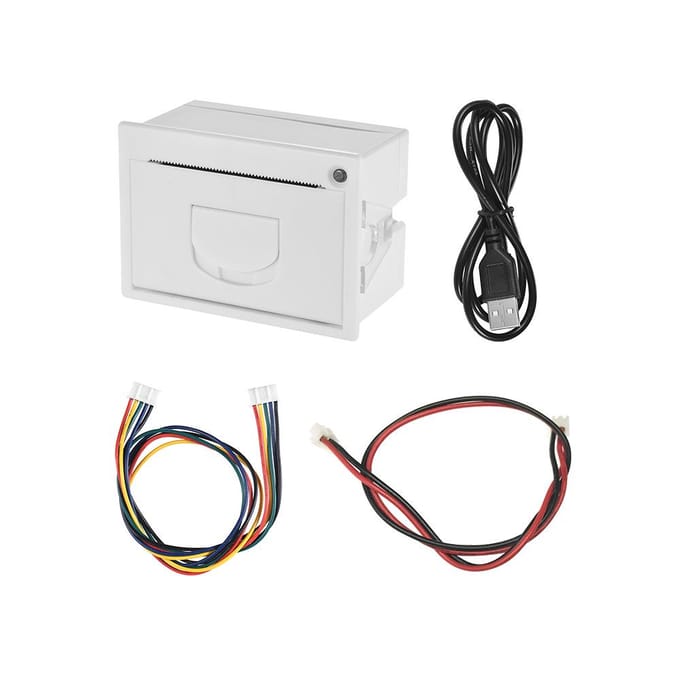 GOOJPRT QR204 58 mm mini-geïntegreerde thermische bonprinter TTL + USB RS232 wit