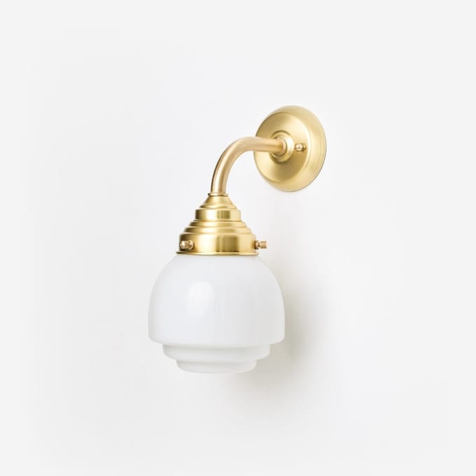 Wandlamp Gispen Vlak Curve Messing - Art Deco Trade