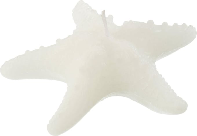 J-Line kaars Zeester - wit -small - 2U