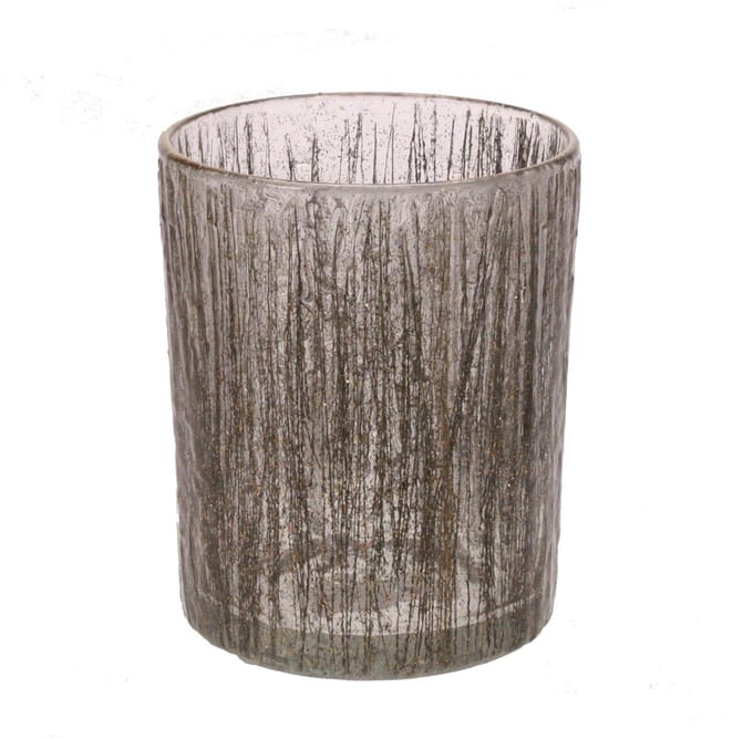 Wind Light glass gold colour Ø10x13cm