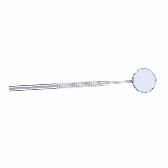 Roestvrijstalen mondspiegel voor het controleren van wimperverlenging en het aanbrengen van wimpers. white