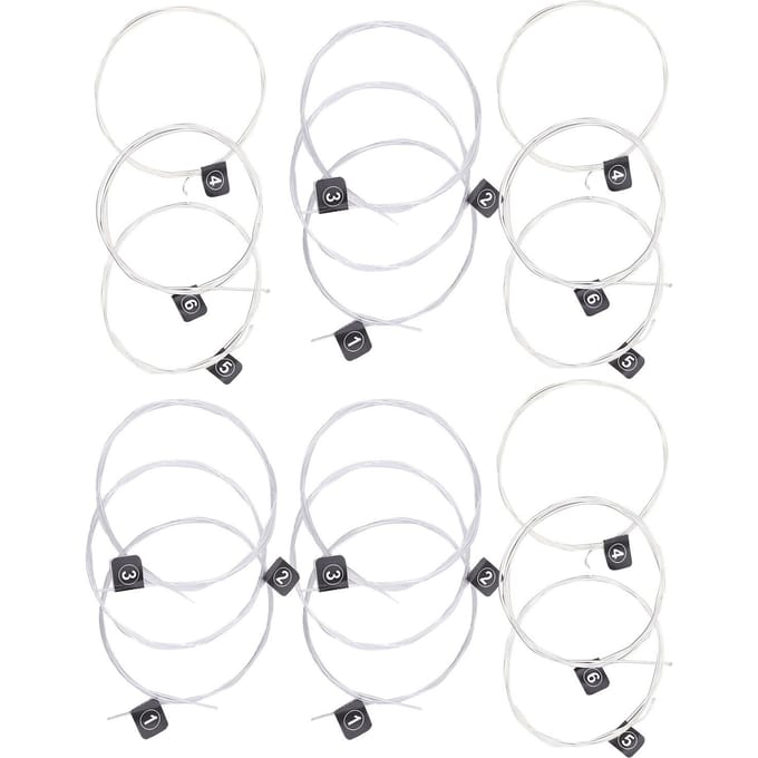 3 Jeux de Cordes de Guitare Classique de Rechange Tonalité Stable Nylon Plaqué Argent AccessoiresNX35 white