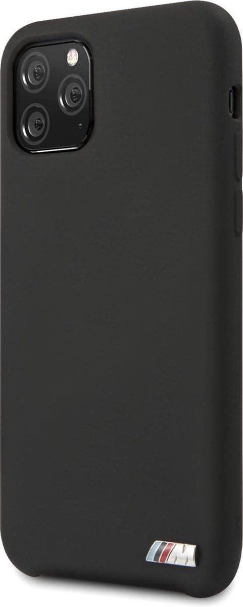 Zwart hoesje BMW - Backcover - Silicone - iPhone 11 Pro Max - Logo M - BMHCN65MSILBK