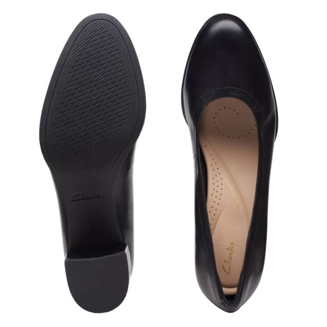 Clarks Freva 55 Court - dames pump - Zwart - maat 38 (EU) 5 (UK)