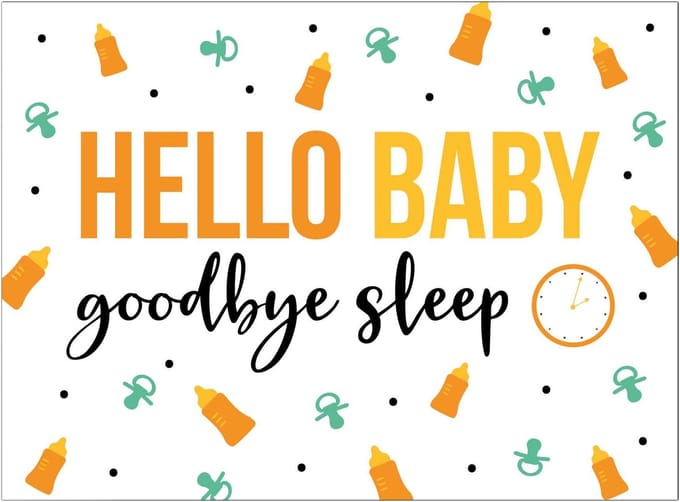 Kaart - Artige - Eyecandy - Hello baby, goodbye sleep - EC05-D