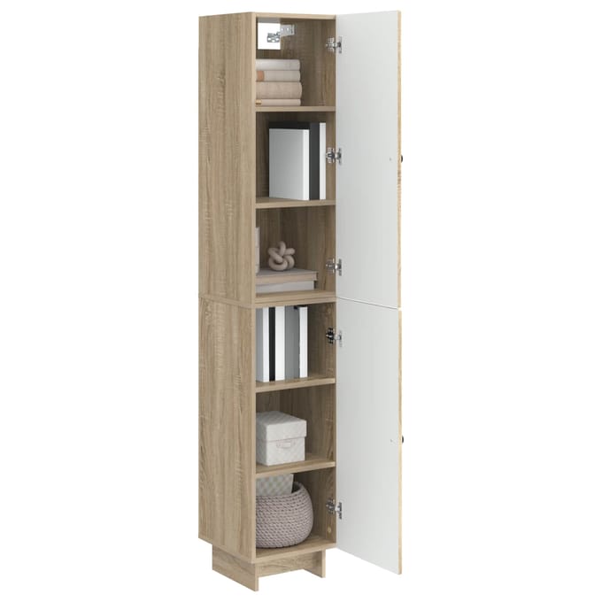 vidaXL - Kast - Set - 2 - st - Sonoma - Eiken - Bewerkt - hout