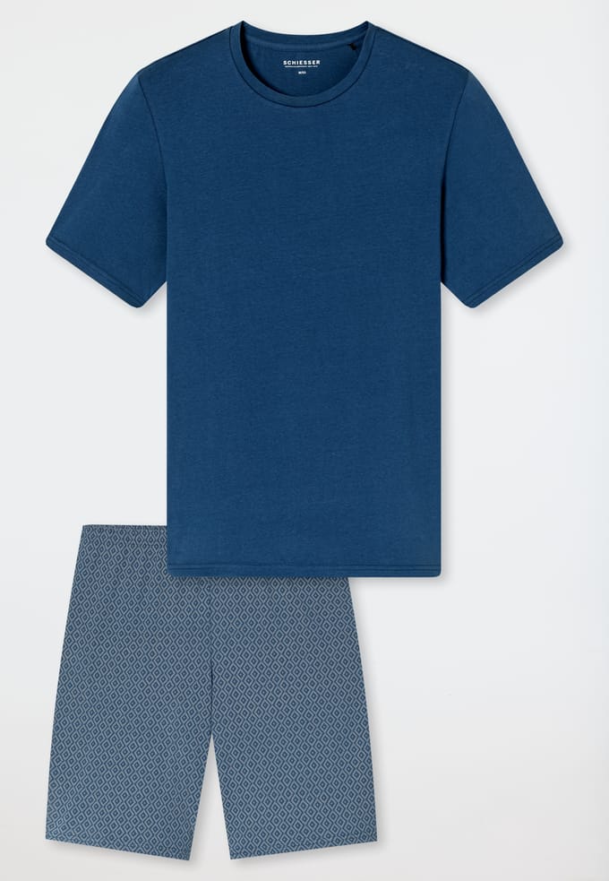 Regular fit pyjama-set in een ontwerp met korte mouwen model 'Casual'